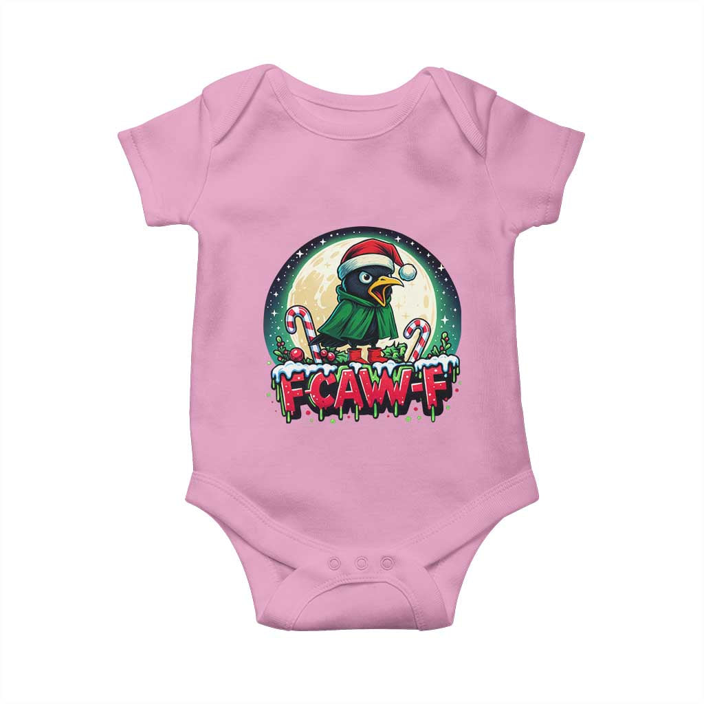 Funny F Caw F Raven Joke Baby Onesie Holiday Gift TS12 Light Pink Print Your Wear