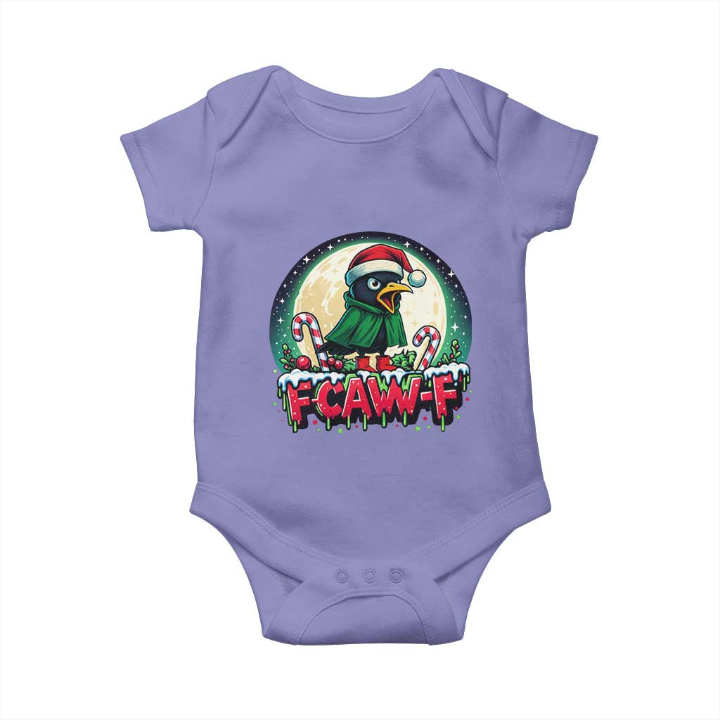 Funny F Caw F Raven Joke Baby Onesie Holiday Gift TS12 Violet Print Your Wear