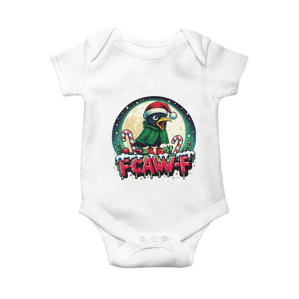 Funny F Caw F Raven Joke Baby Onesie Holiday Gift TS12 White Print Your Wear