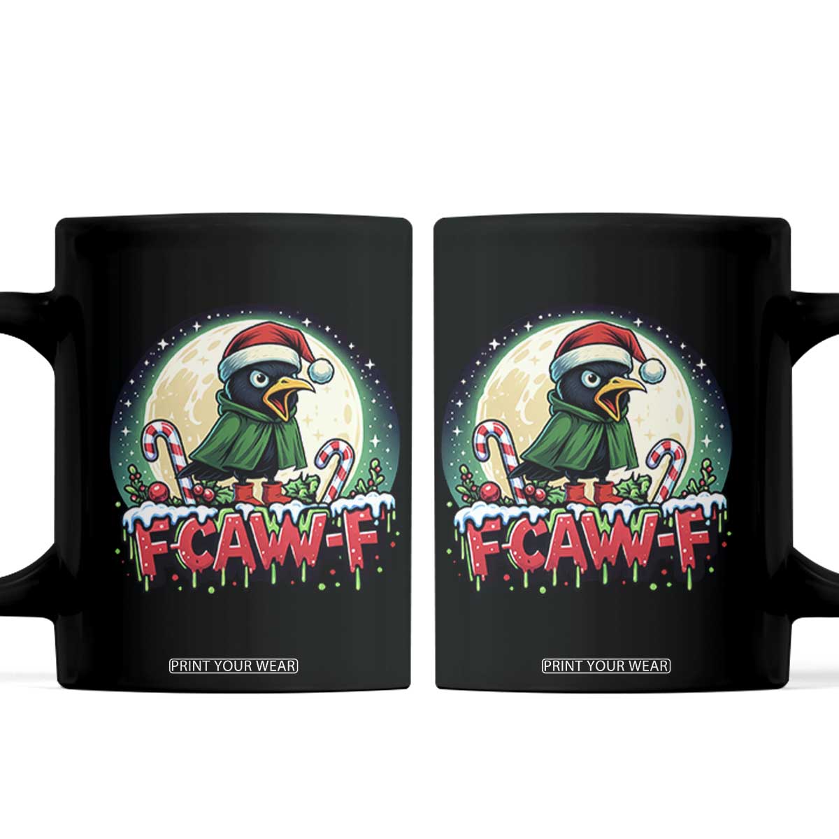 Funny F Caw F Raven Joke Coffee Mug Holiday Gift TS12 Black Print Your Wear
