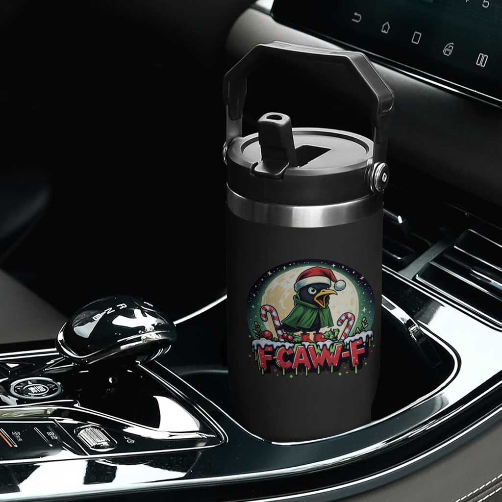 Funny F Caw F Raven Joke Flip Straw Tumbler Holiday Gift TS12 Print Your Wear
