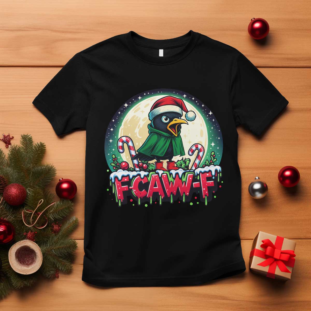Funny F Caw F Raven Joke T Shirt Holiday Gift TS12 Black Print Your Wear