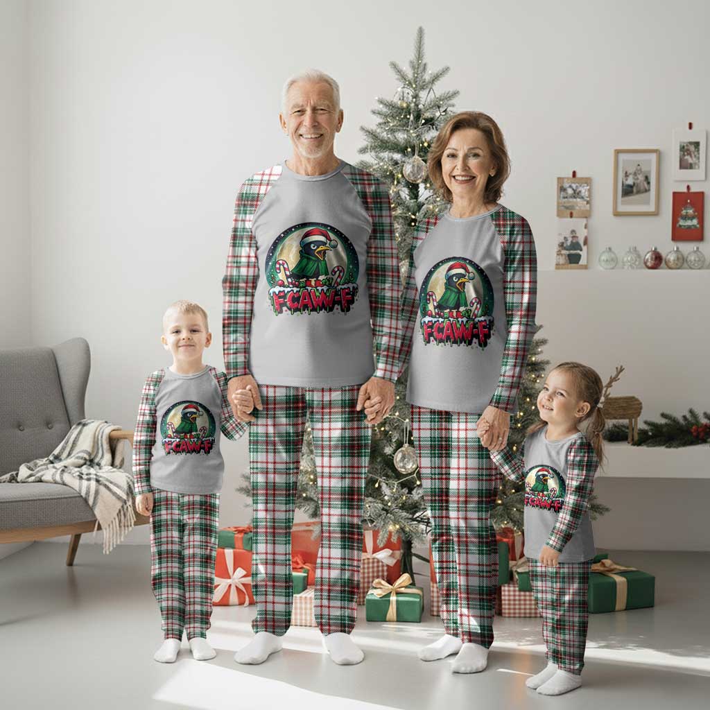 Funny F Caw F Raven Joke Plaid Pajama Set Holiday Gift TS12 Christmas Plaid Print Your Wear