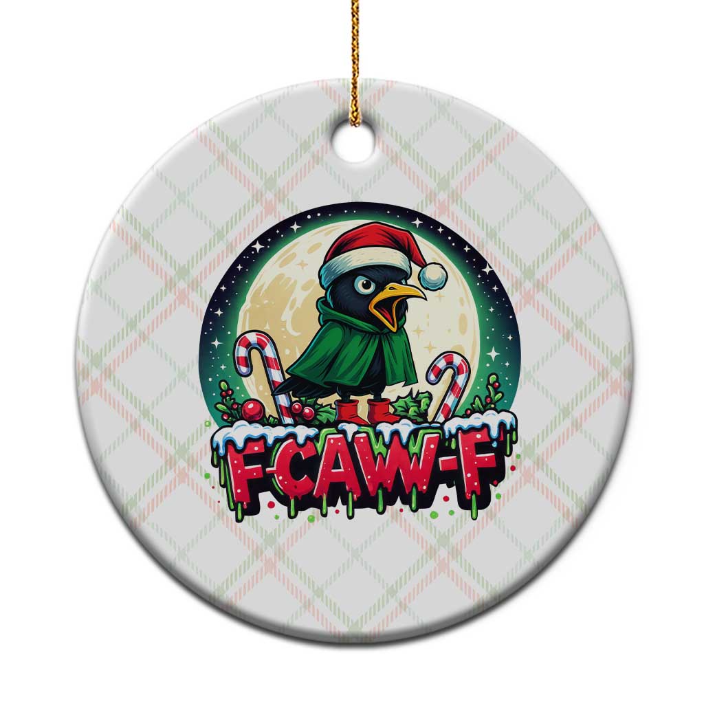 Funny F Caw F Raven Joke Ceramic Ornament Holiday Gift TS12 1pc Christmas Plaid Print Your Wear