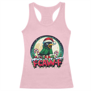 Funny F Caw F Raven Joke Racerback Tank Top Holiday Gift TS12 Light Pink Print Your Wear