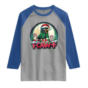 Funny F Caw F Raven Joke Raglan Shirt Holiday Gift TS12 Sport Gray Royal Print Your Wear