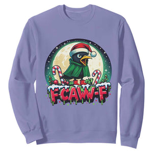 Funny F Caw F Raven Joke Sweatshirt Holiday Gift TS12 Violet Print Your Wear
