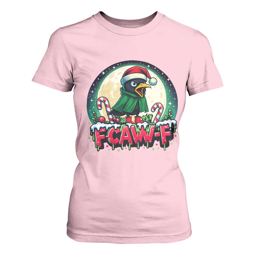Funny F Caw F Raven Joke T Shirt For Women Holiday Gift TS12 Light Pink Print Your Wear