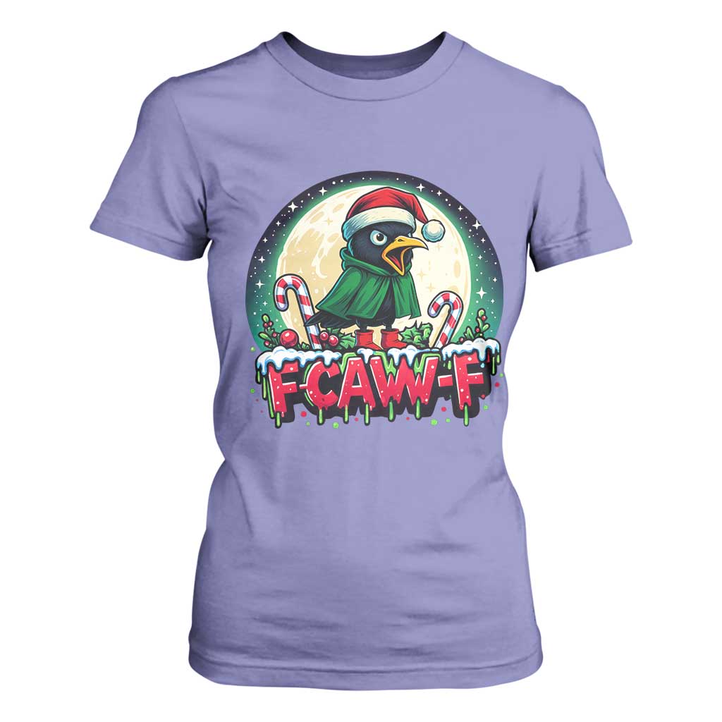 Funny F Caw F Raven Joke T Shirt For Women Holiday Gift TS12 Violet Print Your Wear