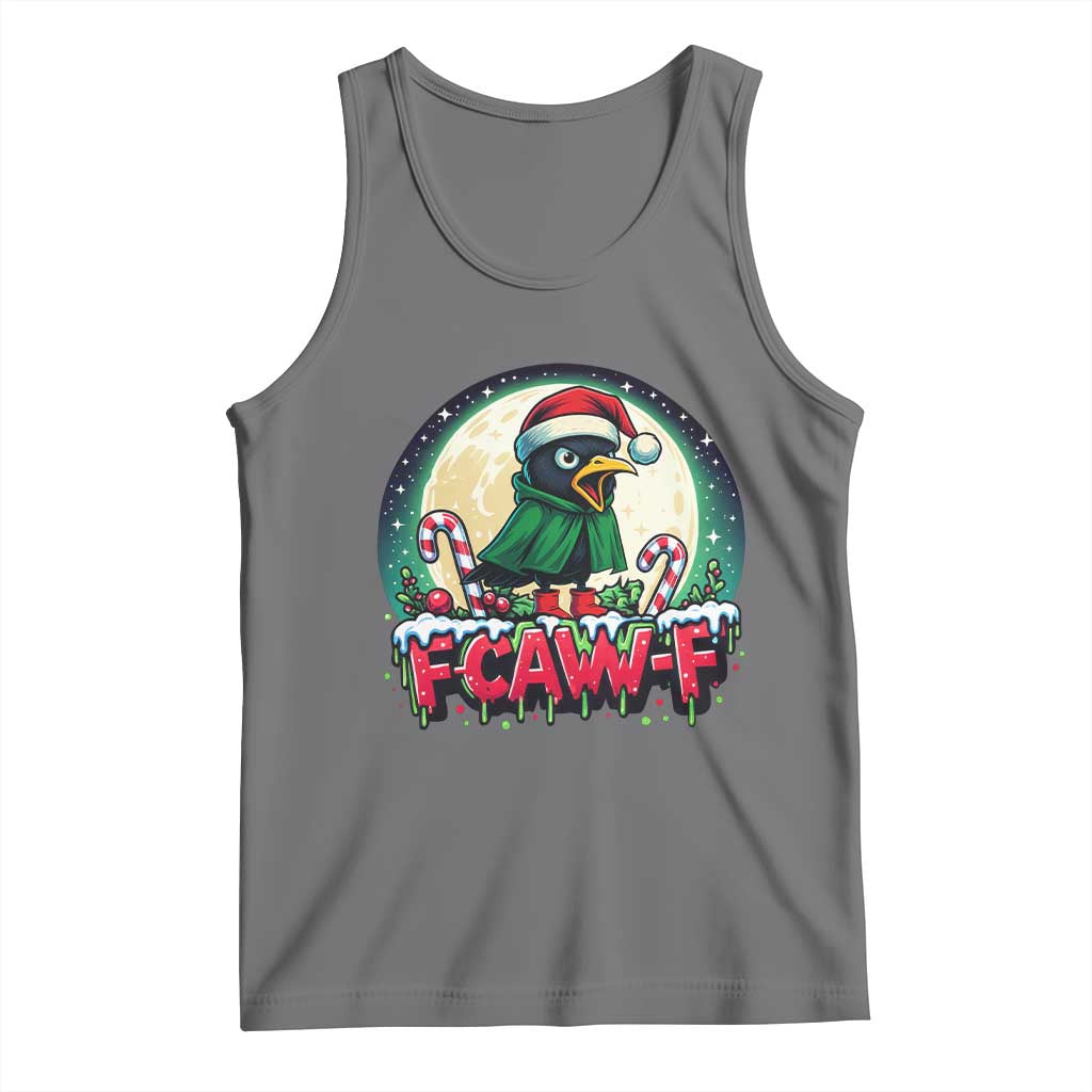 Funny F Caw F Raven Joke Tank Top Holiday Gift TS12 Black Heather Print Your Wear