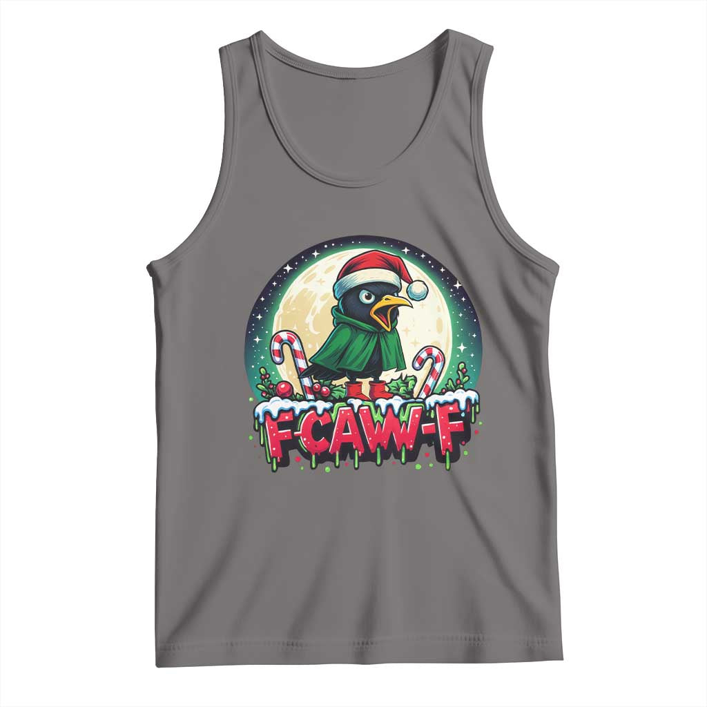 Funny F Caw F Raven Joke Tank Top Holiday Gift TS12 Deep Heather Print Your Wear