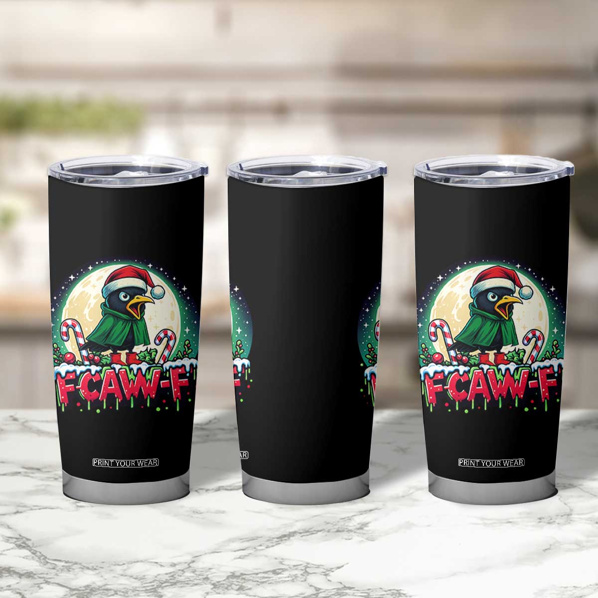 Funny F Caw F Raven Joke Tumbler Cup Holiday Gift TS12 Print Your Wear