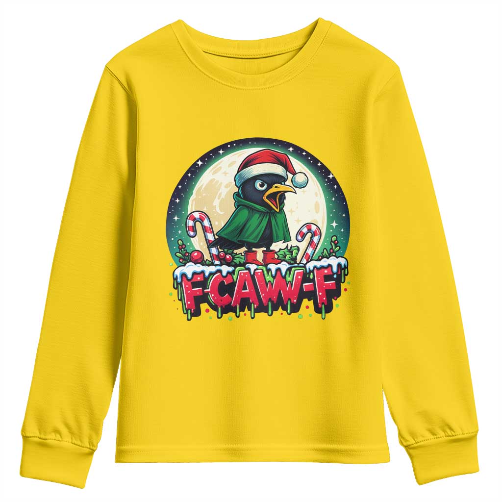 Funny F Caw F Raven Joke Youth Sweatshirt Holiday Gift TS12 Daisy Print Your Wear