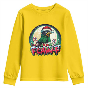 Funny F Caw F Raven Joke Youth Sweatshirt Holiday Gift TS12 Daisy Print Your Wear