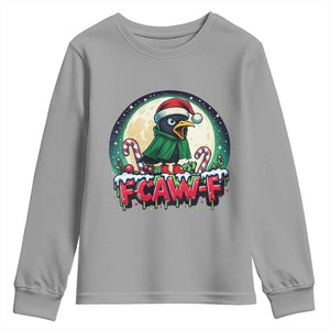 Funny F Caw F Raven Joke Youth Sweatshirt Holiday Gift TS12 Sport Gray Print Your Wear