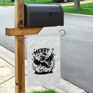 Merry F Caw F Christmas Raven Garden Flag Funny Holiday Gift - Print Your Wear