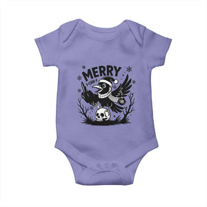 Merry F Caw F Christmas Raven Baby Onesie Funny Holiday Gift TS12 Violet Print Your Wear