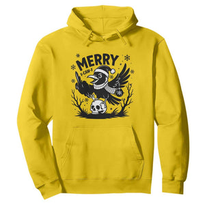 Merry F Caw F Christmas Raven Hoodie Funny Holiday Gift - Print Your Wear
