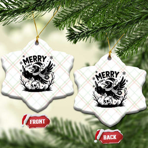 Merry F Caw F Xmas Raven Ceramic Ornament Funny Holiday Gift TS12 Print Your Wear