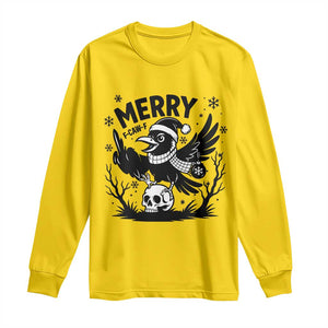 Merry F Caw F Christmas Raven Long Sleeve Shirt Funny Holiday Gift TS12 Daisy Print Your Wear