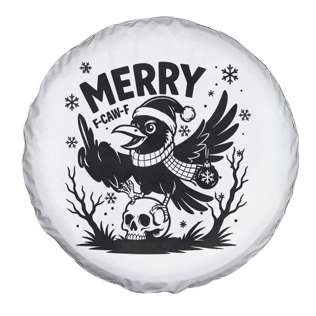 Merry F Caw F Christmas Raven Spare Tire Cover Funny Holiday Gift TS12 Print Your Wear