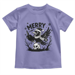 Merry F Caw F Christmas Raven Toddler T Shirt Funny Holiday Gift TS12 Violet Print Your Wear