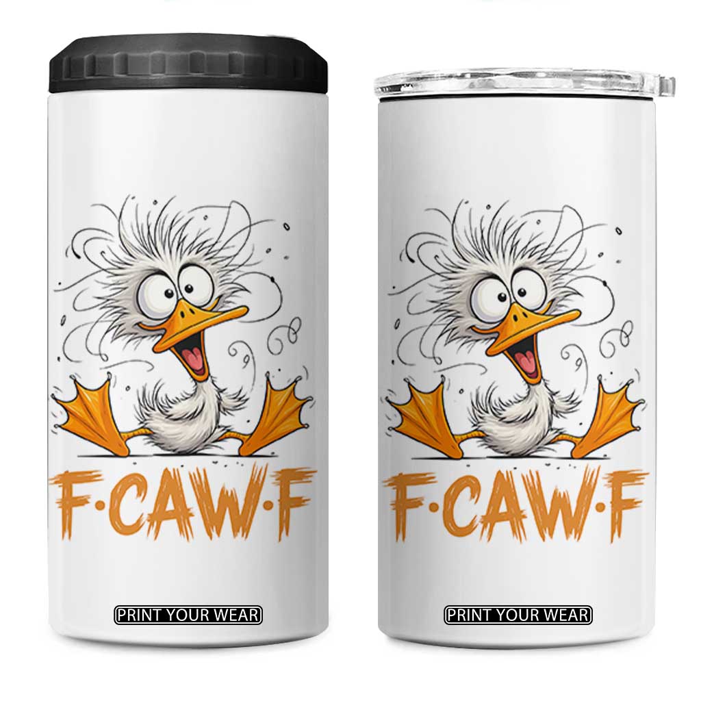 F Quack F Duck Lover 4 in 1 Can Cooler Tumbler Funny Farm Gift TS12 One Size: 16 oz White Print Your Wear