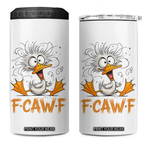 F Quack F Duck Lover 4 in 1 Can Cooler Tumbler Funny Farm Gift TS12 One Size: 16 oz White Print Your Wear