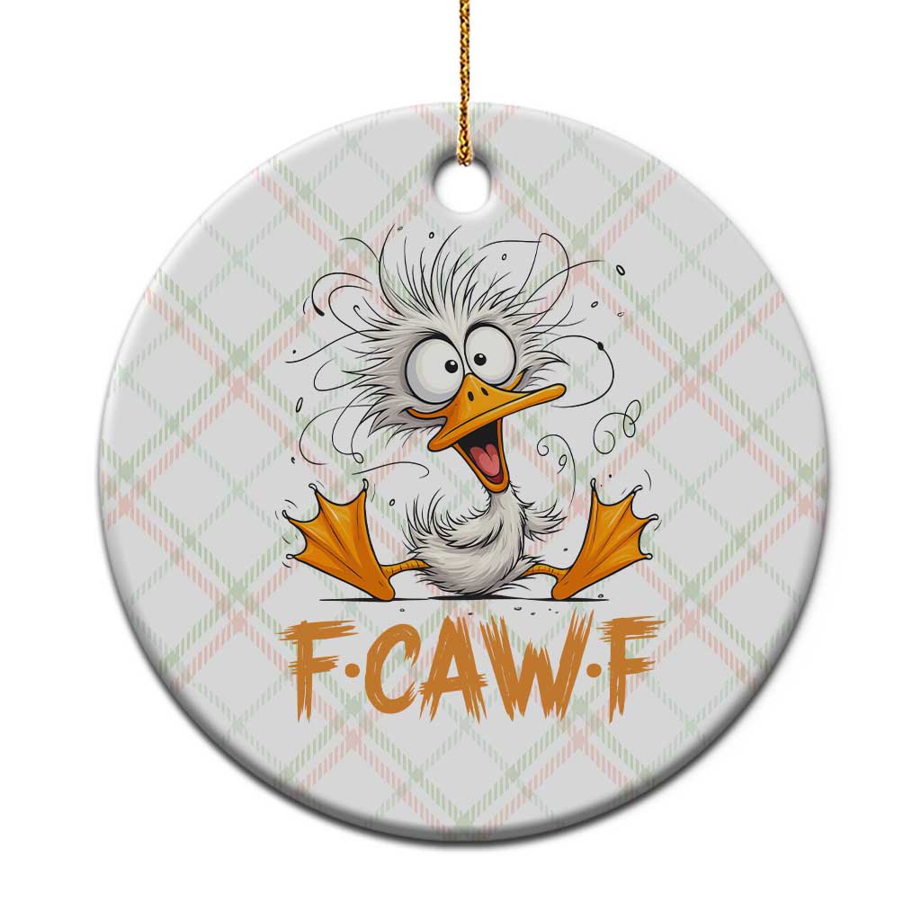 F Quack F Duck Lover Ceramic Ornament Funny Farm Gift TS12 1pc Christmas Plaid Print Your Wear