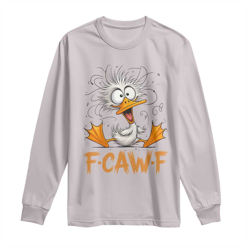 F Quack F Duck Lover Long Sleeve Shirt Funny Farm Gift TS12 Ice Gray Print Your Wear