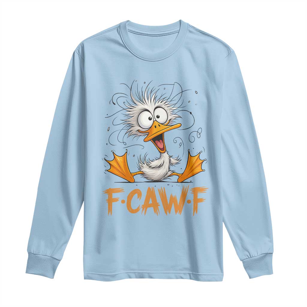 F Quack F Duck Lover Long Sleeve Shirt Funny Farm Gift TS12 Light Blue Print Your Wear