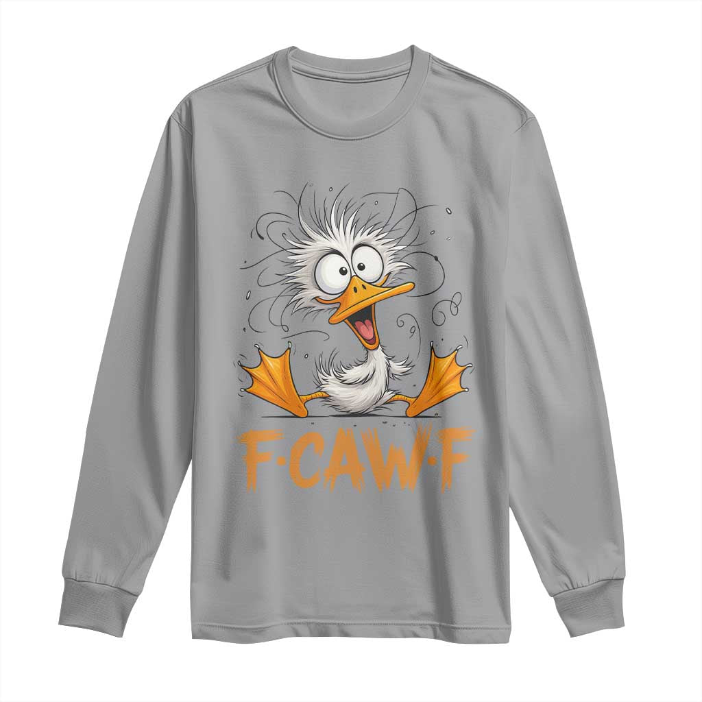 F Quack F Duck Lover Long Sleeve Shirt Funny Farm Gift TS12 Sport Gray Print Your Wear