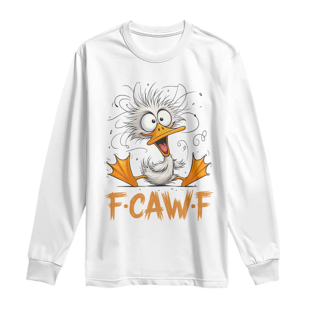 F Quack F Duck Lover Long Sleeve Shirt Funny Farm Gift TS12 White Print Your Wear