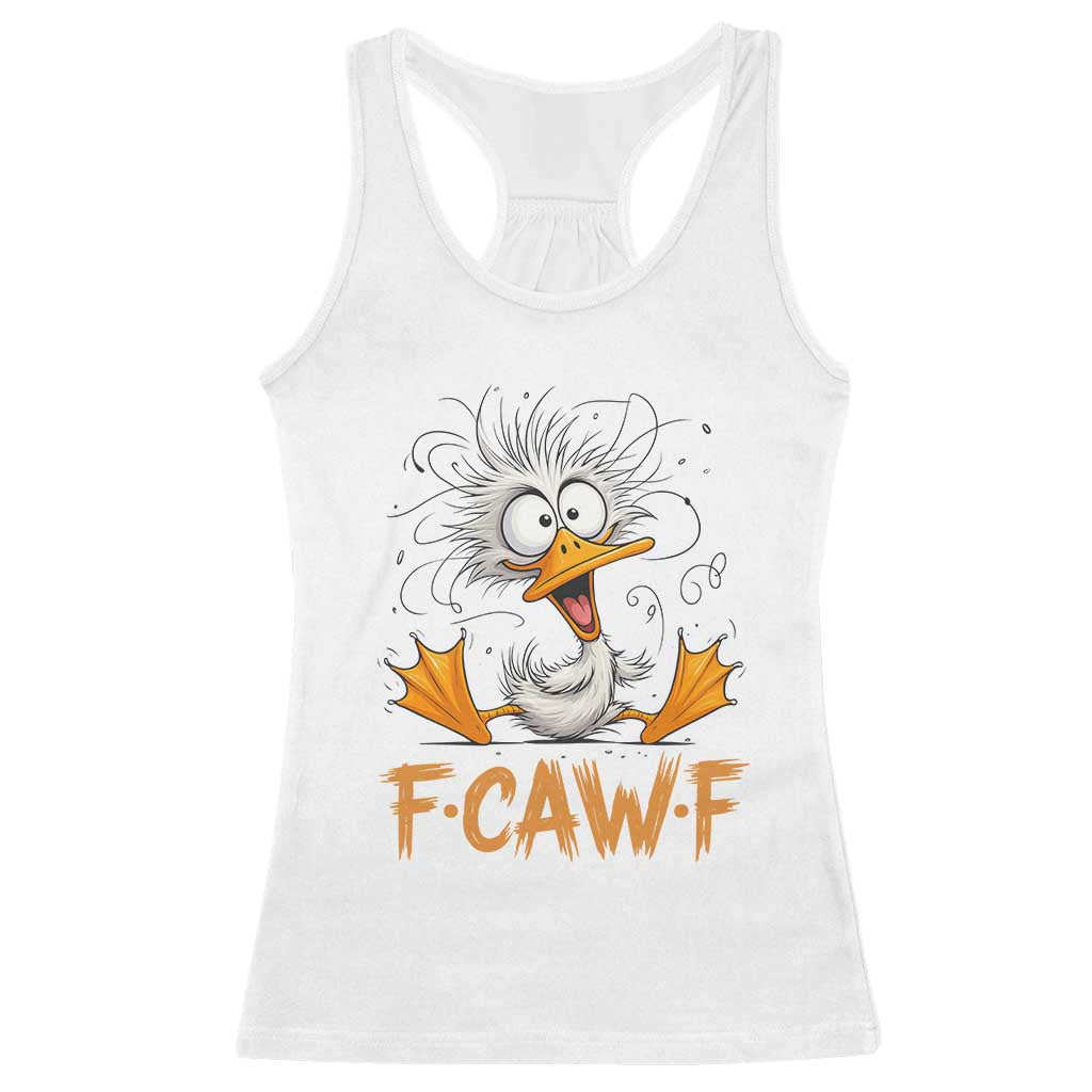 F Quack F Duck Lover Racerback Tank Top Funny Farm Gift TS12 White Print Your Wear
