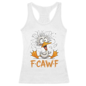 F Quack F Duck Lover Racerback Tank Top Funny Farm Gift TS12 White Print Your Wear