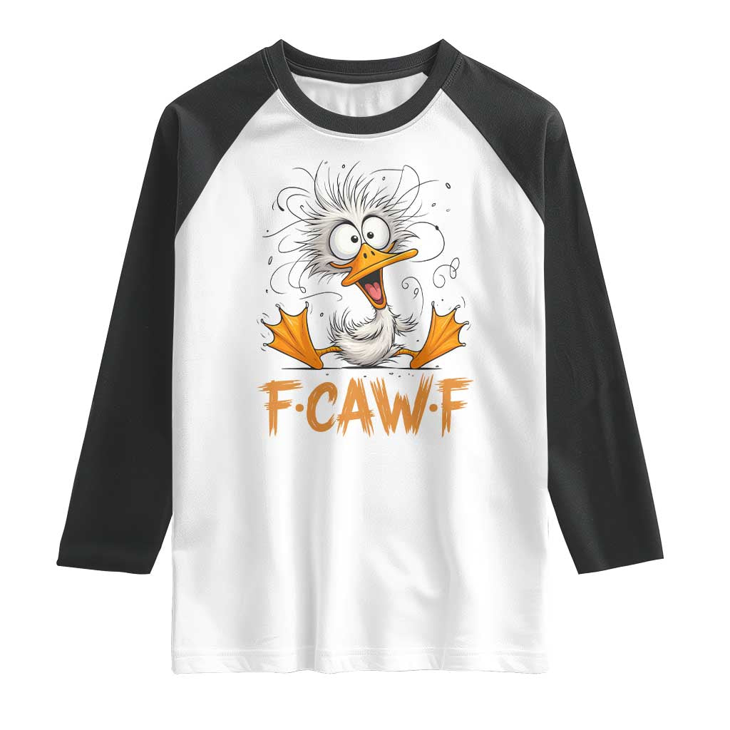 F Quack F Duck Lover Raglan Shirt Funny Farm Gift TS12 White Black Print Your Wear