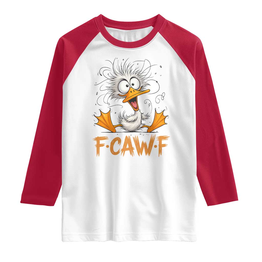 F Quack F Duck Lover Raglan Shirt Funny Farm Gift TS12 White Red Print Your Wear