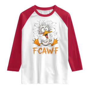 F Quack F Duck Lover Raglan Shirt Funny Farm Gift TS12 White Red Print Your Wear