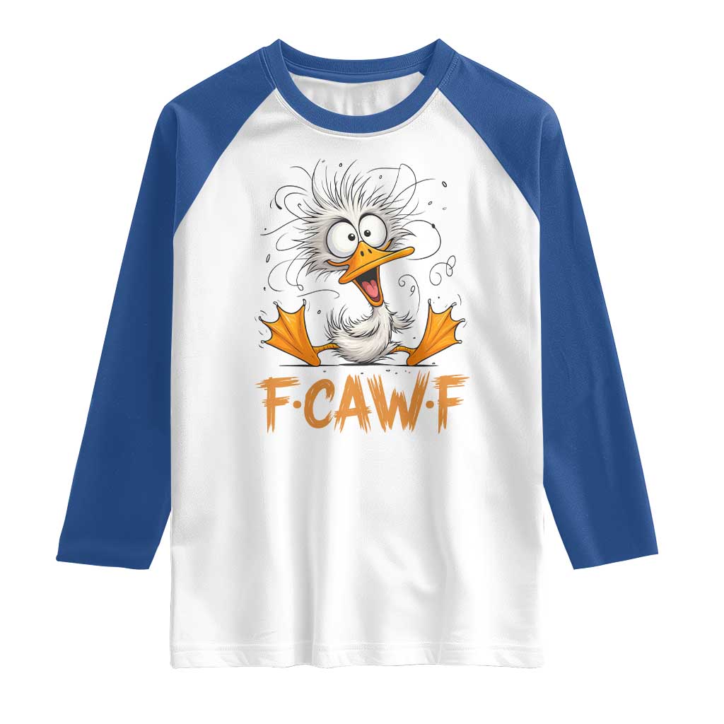 F Quack F Duck Lover Raglan Shirt Funny Farm Gift TS12 White Royal Print Your Wear