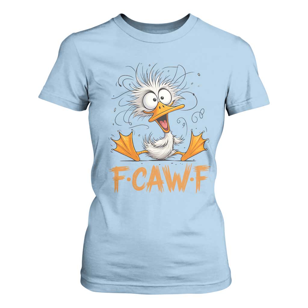 F Quack F Duck Lover T Shirt For Women Funny Farm Gift TS12 Light Blue Print Your Wear