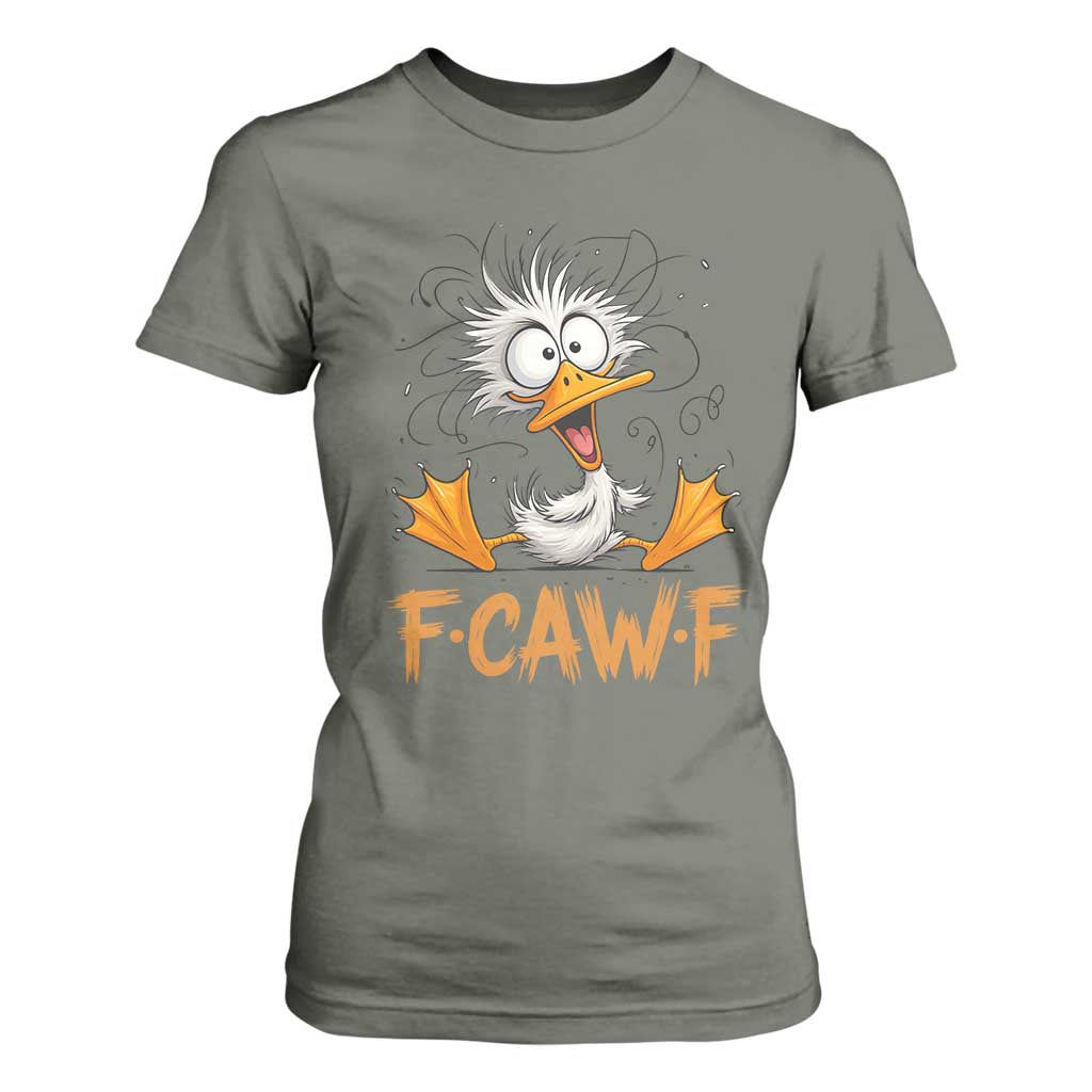 F Quack F Duck Lover T Shirt For Women Funny Farm Gift TS12 Military Green Print Your Wear