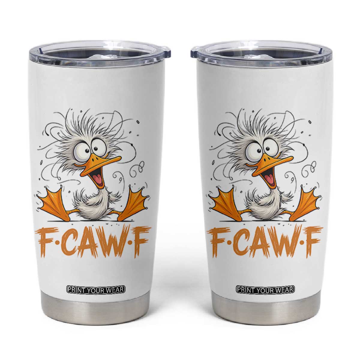 F Quack F Duck Lover Tumbler Cup Funny Farm Gift TS12 White Print Your Wear