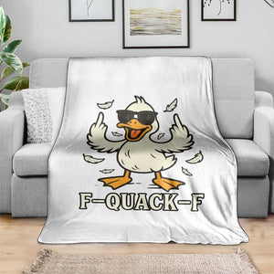 Funny F Quack F Silly Duck Sarcastic Joke Gift Throw Blanket TS12 Print Your Wear