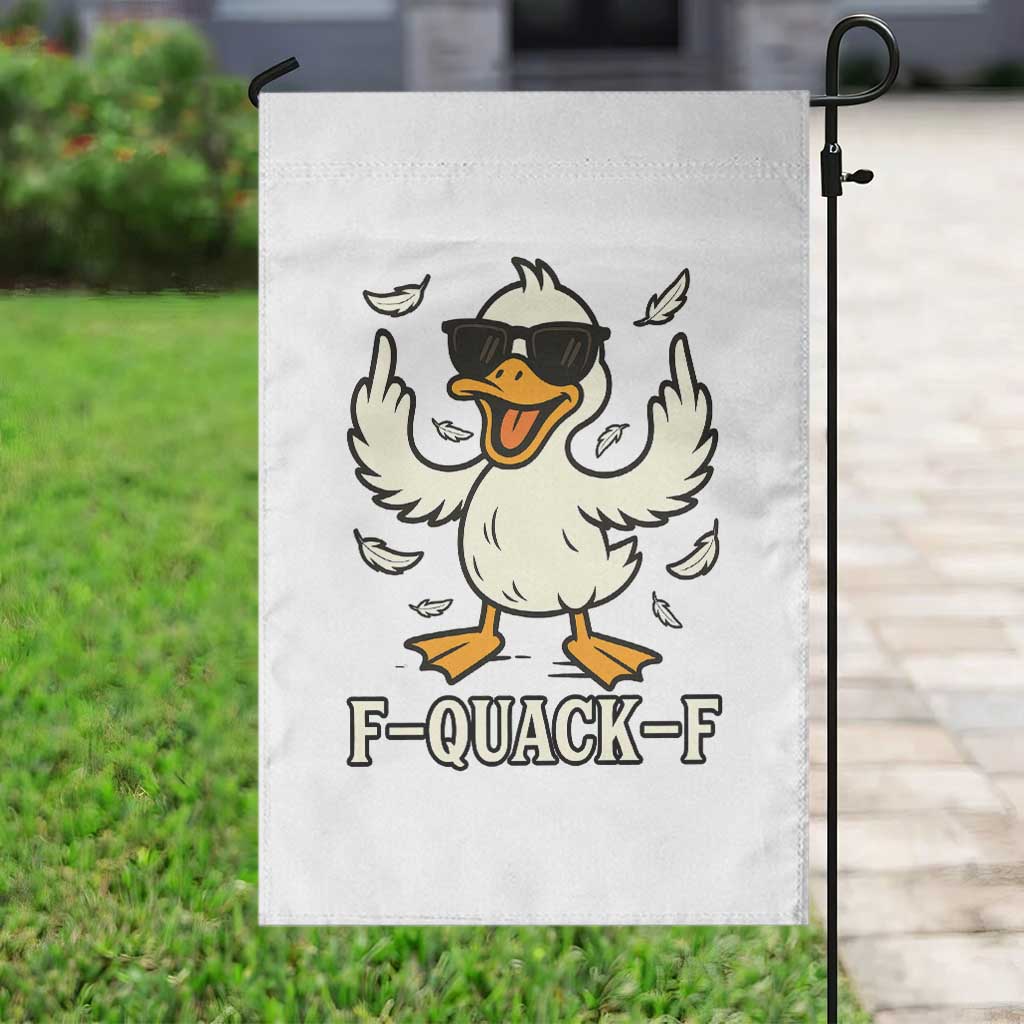 Funny F Quack F Silly Duck Sarcastic Joke Gift Garden Flag TS12 Print Your Wear