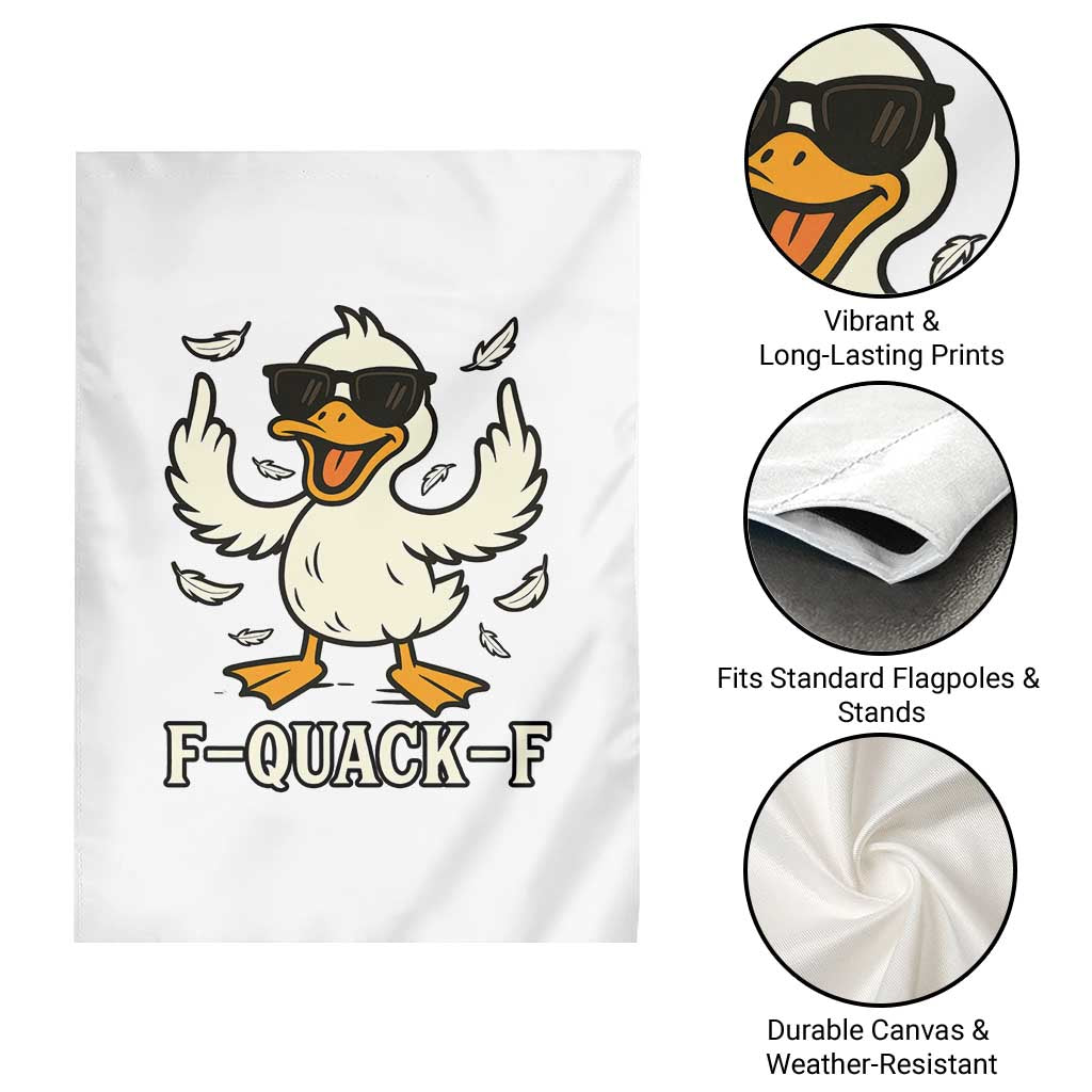 Funny F Quack F Silly Duck Sarcastic Joke Gift Garden Flag TS12 Print Your Wear