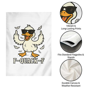 Funny F Quack F Silly Duck Sarcastic Joke Gift Garden Flag TS12 Print Your Wear