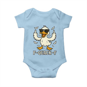 Funny F Quack F Silly Duck Sarcastic Joke Gift Baby Onesie TS12 Light Blue Print Your Wear