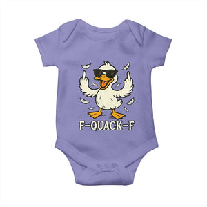 Funny F Quack F Silly Duck Sarcastic Joke Gift Baby Onesie TS12 Violet Print Your Wear
