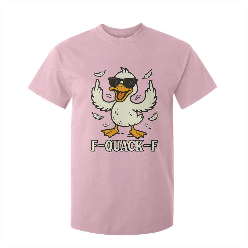 Funny F Quack F Silly Duck Sarcastic Joke Gift T Shirt For Kid TS12 Light Pink Print Your Wear