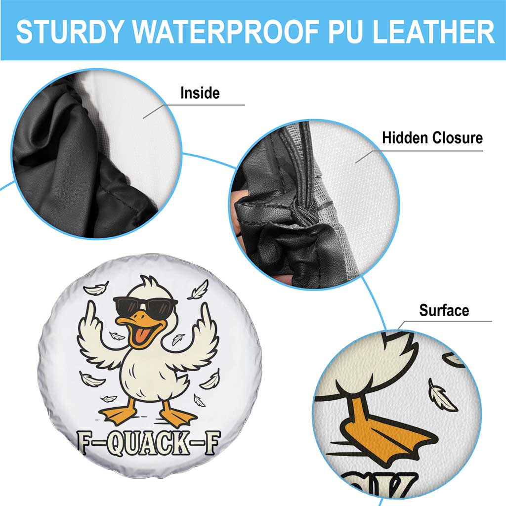 Funny F Quack F Silly Duck Sarcastic Joke Gift Spare Tire Cover TS12 Print Your Wear